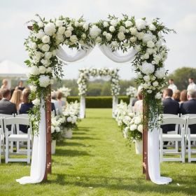 Wooden Arbor, Wedding Arch For Ceremony, Wood Trellis For Plant Climbing, Christmas Decor Pergola For Garden Backyard (Option: Defaulttitle)