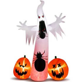 11.8 FT Halloween Inflatables Ghost Spider Pumpkin Outdoor Decorations, Scary Halloween Giant Blow Up Ghost Decorations For Holiday Party Front Y (Option: Defaulttitle)