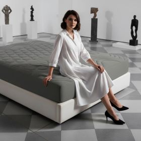 Premium Fitted Mattress Cover, Breathable Fitted Sheet, All Around Elastic Bed Protector For Home Use (Option: 60x80 inch-Dark Grey)