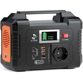 200W Portable Power Station, FlashFish 40800mAh Solar Generator with 230V AC Outlet/2 DC Ports/3 USB Ports, Backup Battery Pack Power Supply for (Option: 200W Power Station)