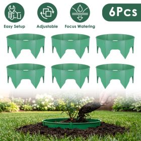 6/12-Pack Adjustable Plant Grow Rings with Hand Shovel, Snap-Together Interlocking PP Plant Surround Guard for Vegetables, Flowers, Shrubs Outdoo (Option: 6Pcs)