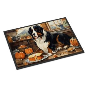 Bernese Mountain Dog Fall Kitchen Pumpkins Doormat Front Door Mat Indoor Outdoor Rugs for Entryway, Non Slip Washable Low Pile, 24H X 36W (Option: Default)