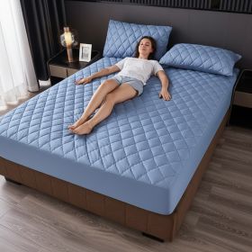 1PC Quilted Fitted Sheet Deep Pocket Mattress Protector Soft Breathable Bed Sheet For Bedroom (Option: 39x75 inch)