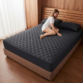 1PC Diamond Quilted Mattress Fitted Sheet, Deep Pocket Stretch Bed Cover For Bedroom (Option: 78x80 inch)
