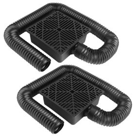 2Pcs Gutter Downspout Extension Low Profile No Deep Digging Catch Basin Downspout Extender with 4.9FT Flexible Extendable Hose For House Foundati (Option: Water Drain Extender)