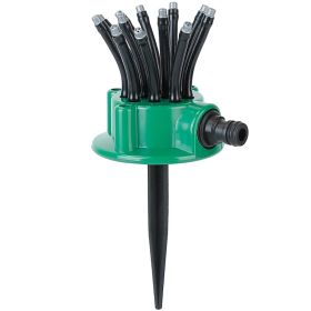 360° Flexible Lawn Sprinkler Automatic 12 Tubes Garden Water Irrigation Sprayers Garden Sprinkler (Option: Green)