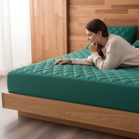 1PC Stretch Quilted Mattress Fitted Sheet Waterproof Bed Cover Deep Pocket Bedding Sheet (Option: 54x76 inch)