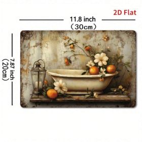Vintage Orange Wall Sign 12x8, Metal Wall Art Modern Minimalist 2D Flat Decor (Option: Tin)