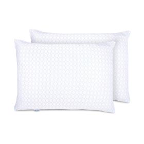 2-Pack Cooling Down Microfiber Pillows, Standard Queen Size (Option: White)