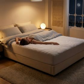 Premium Fitted Mattress Cover, Breathable Fitted Sheet, All Around Elastic Bed Protector For Home Use (Option: 72x84 inch-WHITE)