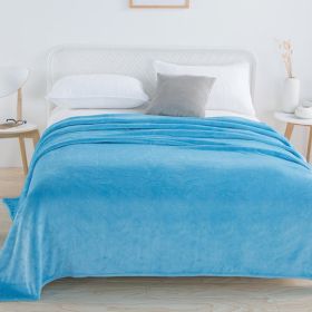 1PC Ultra Soft Plush Throw Blanket, Warm Fluffy Lightweight Blanket For Sofa Bed Couch (Option: 39x59 inch-Sky Blue)