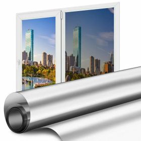 One Way Mirror Window Film Heat UV Reflective Privacy Tint Foil For Home Office (Option: Silver-19.7in x 78.7in (10.8 sqft))