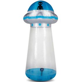 8.8 FT Halloween Inflatable UFO Yard Decoration, Fun Tall Blow Up Yard Decor With Built-in LED Lights And Stand Inside Design For Holiday Party Y (Option: Defaulttitle)