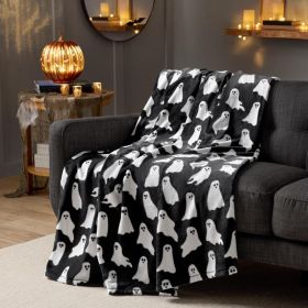 Halloween Lounge Throw Blanket 60 X 70 Inch, Soft Cozy Halloween Blanket For Home Decor (Option: Ghosty)