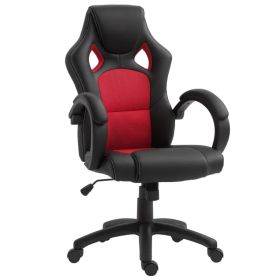 Racing Gaming Chair Office Chair Computer Desk Gamer Chair with Swivel Wheels, Padded Headrest, Tilt Function, Red (Option: Red)