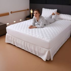 1PC Diamond Quilted Fitted Sheet Thick Mattress Cover Stretchy Bed Sheet For All Season Use (Option: 78x80 inch)
