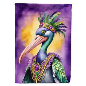 Pelican Mardi Gras House Flag Large Porch Sleeve Pole Decorative Outside Yard Banner Artwork Wall Hanging, Polyester, House Size, Multicolor (Option: Default)