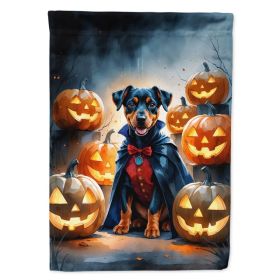 Doberman Pinscher Puppy Halloween House Flag Large Porch Sleeve Pole Decorative Outside Yard Banner Artwork Wall Hanging, Polyester, House Size, (Option: Default)