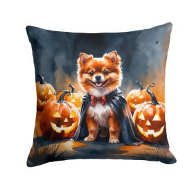 Pomeranian Puppy Halloween Throw Pillow Machine Washable, Indoor Outdoor Decorative Pillow for Couch, Bed or Patio, 14Hx14W (Option: Default)