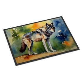 NEW Wolves Wolf Doormat Front Door Mat Indoor Outdoor Rugs for Entryway, Non Slip Washable Low Pile, 18H X 27W (Option: Default)