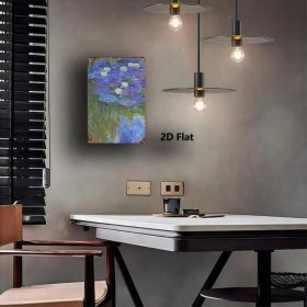 1pc Lilies Lake Metal Sign 8x12, Vintage Landscape Wall Art Iron Canvas Decor (Option: Tin)