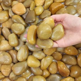 38 Lbs Khaki River Rocks, 2-3 Inch Polished Pebbles - Decorative White Stones For Indoor Outdoor Use, Perfect For Plants, Vase Fillers, Aquariums (Option: 88099672)